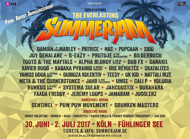 Summerjam Festival 2017 - Lineup